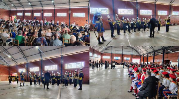 6º Encontro de Bandas Marciais reúne grupos do RS e de SC em Coqueiros do Sul
