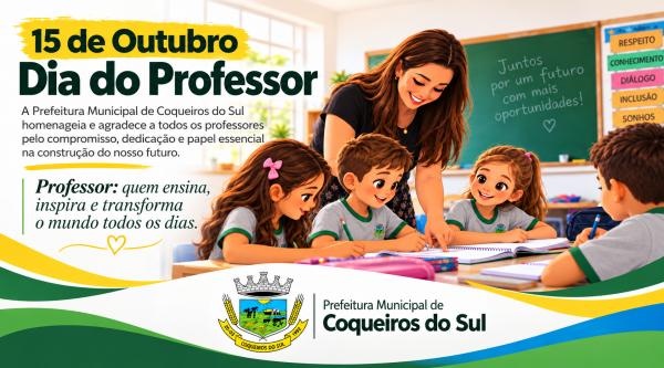 15 de outubro | Dia do Professor